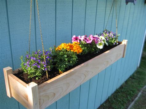 metal hanging planter boxes|rectangular hanging planter box.